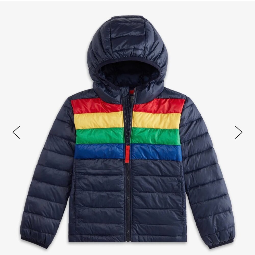 Kids stripe lightweight puffer jacket Size 10
